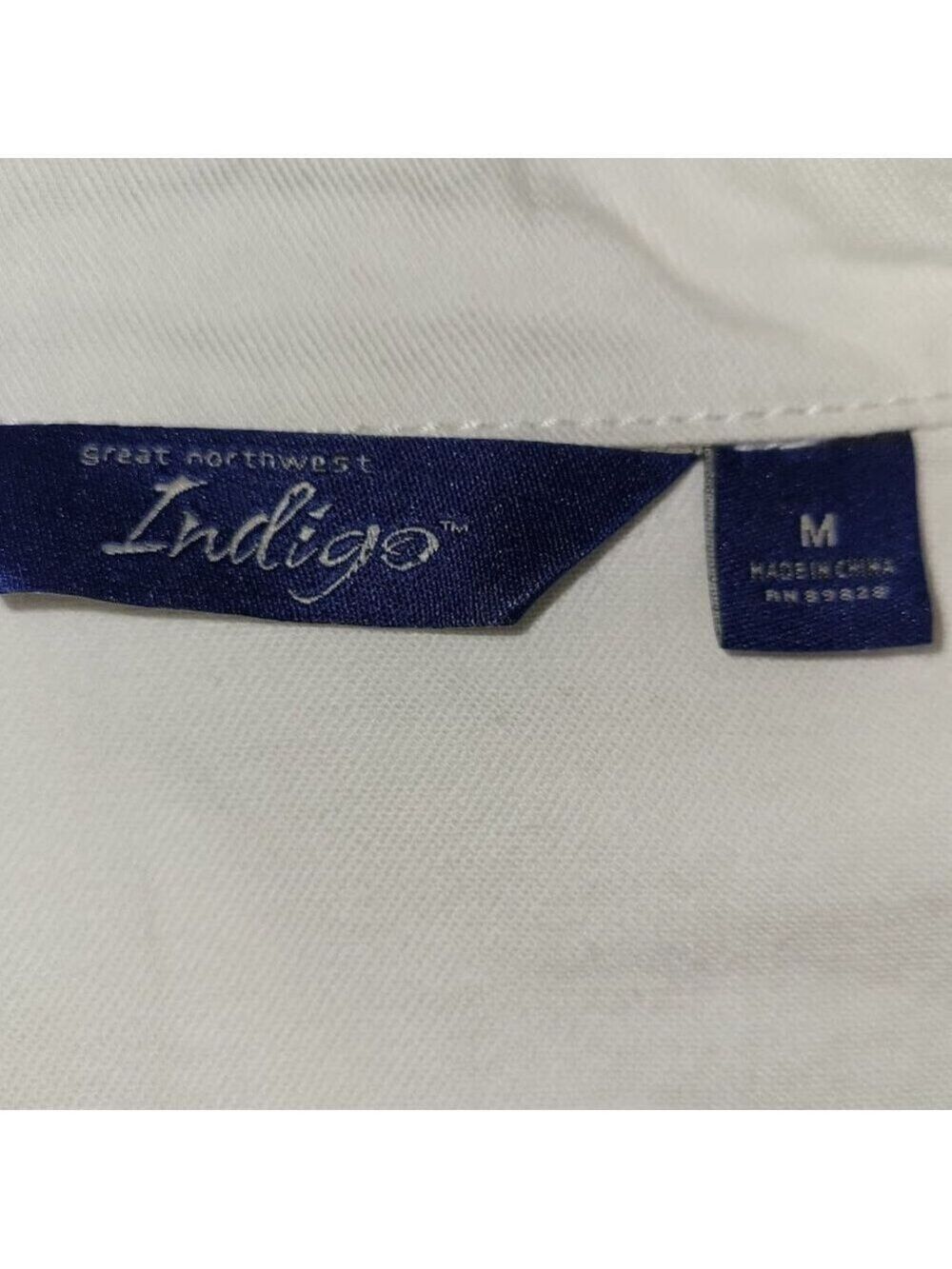 Great Northwest White Jean Jacket Mid Weight Cotton/Spandex Denim Women's SZ M - Picture 11 of 13